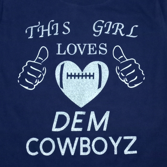This Girl Loves Dem Cowboyz Shirt Size Small - Picture 2 of 5